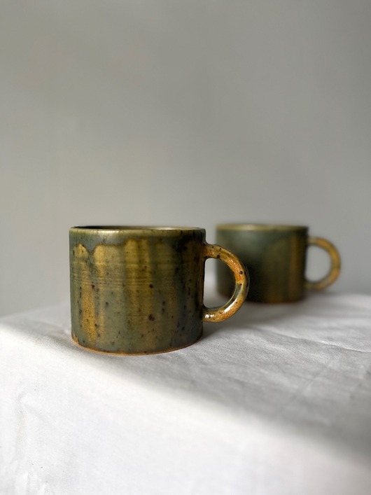 kubki Kubek zielony w kropki