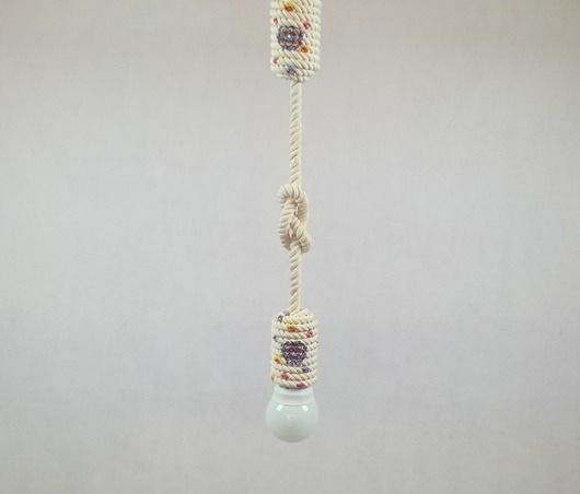 Pamba Folk (02) 120 cm bawełniana lampa wisząca  StyLova