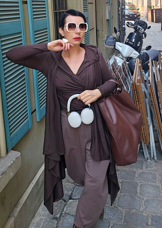 marynarki damskie New Kamizelka Box czekolada