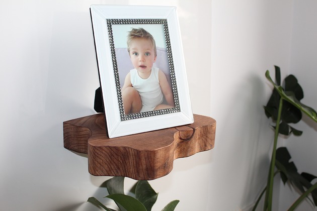 półki Półka ścienna z niewidocznym mocowaniem- wzór numer 7/kolor castle brown