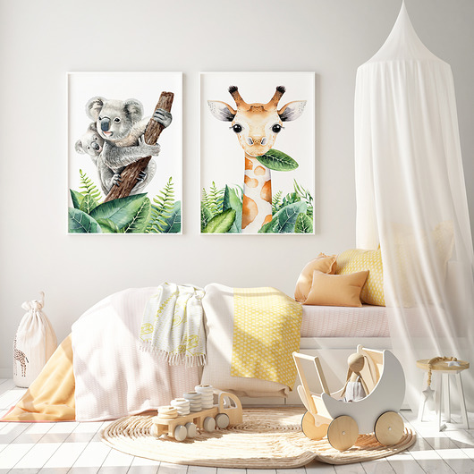 Zestaw plakatów - żyrafa i koala HOG STUDIO