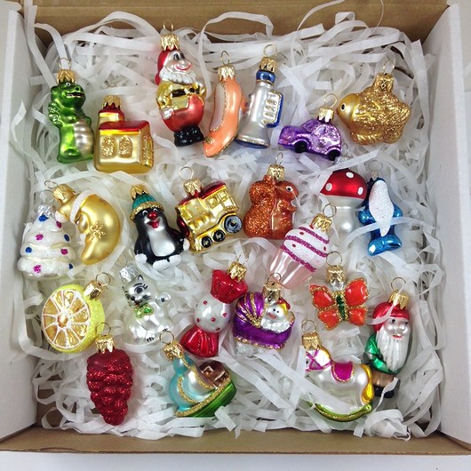 ozdoby choinkowe Kalendarz Adwentowy - 24 bombki