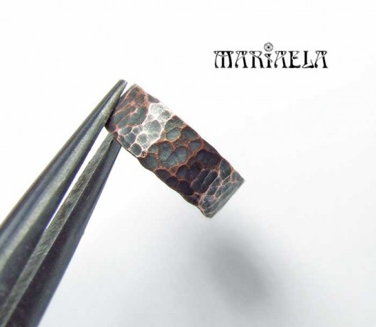 MIEDZIANA surowa OBRĄCZKA  MARIAELA