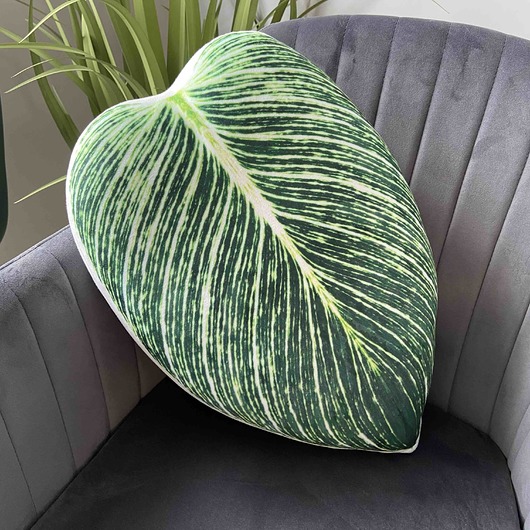 poduszki z grafiką Poduszka Liść Philodendron Birkin Filodendron