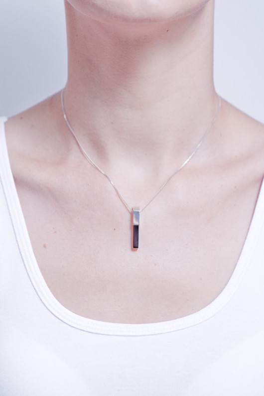 wisiorek krótki z kolekcji EDGY/ SILVER Daria Siwiak Jewellery