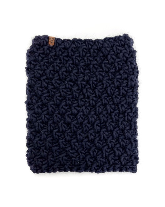 tuby i kominy Granatowy komin z grubej wełny peruwiańskiej