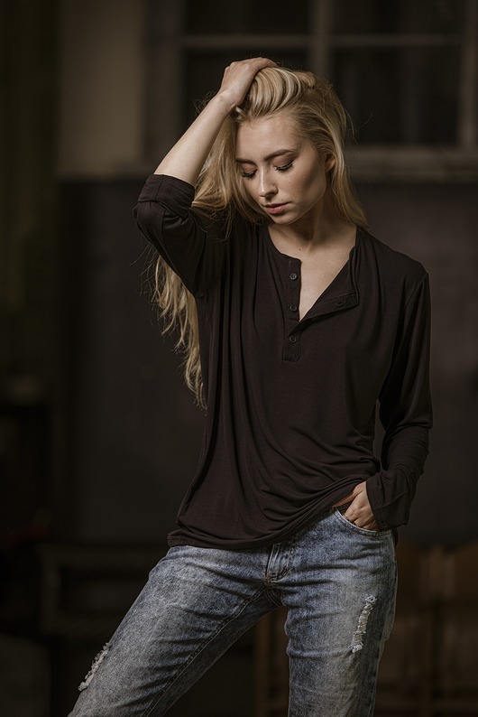 bluzki z długim rękawem damskie Koszulka longsleeve z guzikami wiskoza długi rękaw