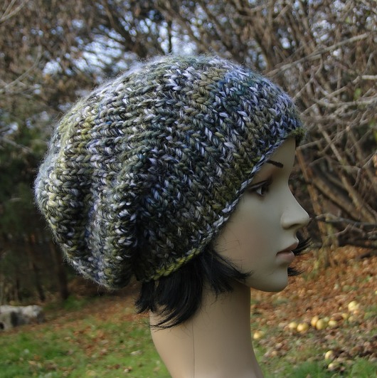 olive / ice / czapa agat handmade