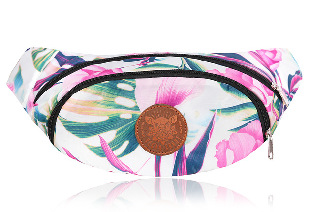 saszetka nerka VEGAN SNOUT - nerka - PINK FLOWER