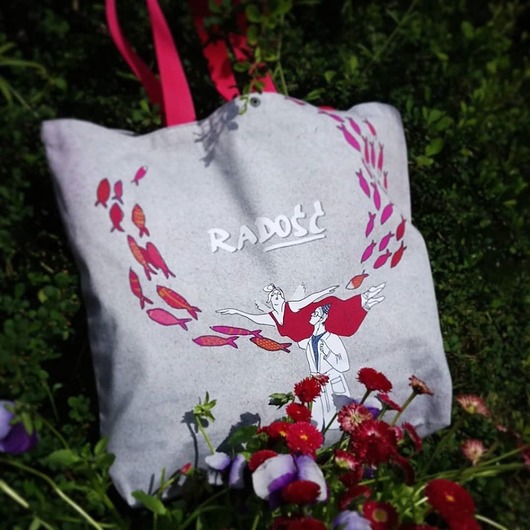 torby na zakupy TORBA print RADOŚĆ (bawełna)