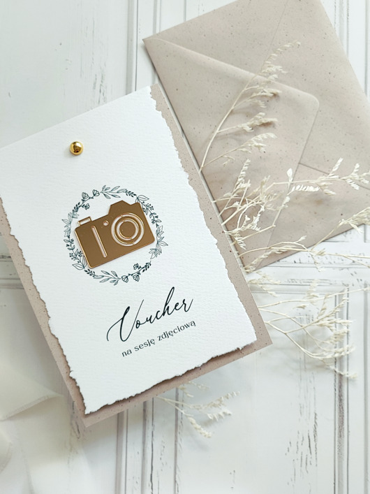 kartki scrapbooking Vouchery na sesję zdjęciową nr 21- 5szt.