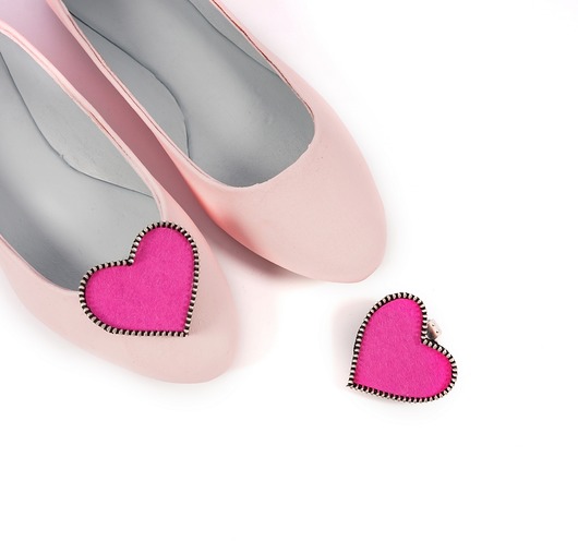 Klipsy do butów Coquet - I love U / Fuchsia Coquet