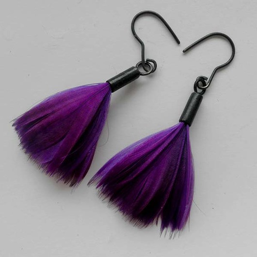 kolczyki z piórami PIÓRKO kolczyki