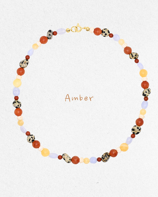 chokery AMBER Naszyjnik RHEI Kamienie Naturalne Chocker Agat jaspis Srebro Pozłacane