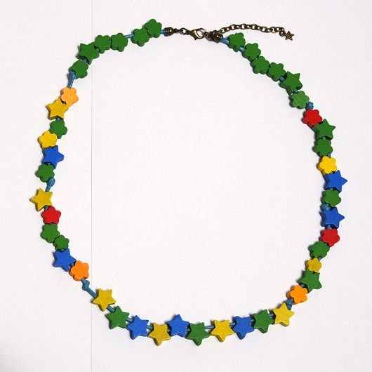 korale Korale - Gwiazdki i kwiaty -  drewniane