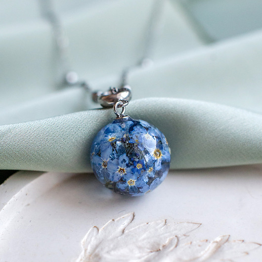 wisiory Wisiorek z niezapominajkami