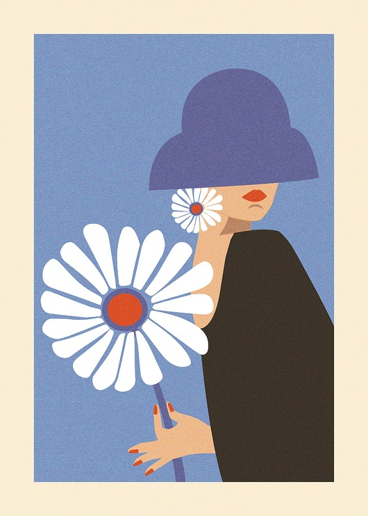 Plakat Blue Daisy Joanna Plizga