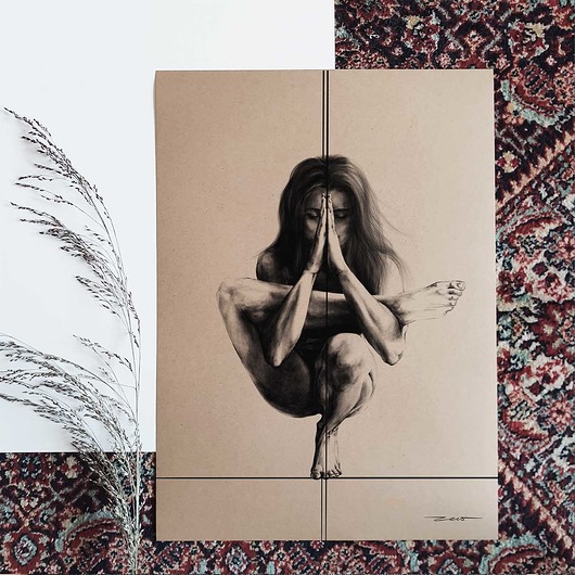 plakaty joga Harmony  grafika print plakat