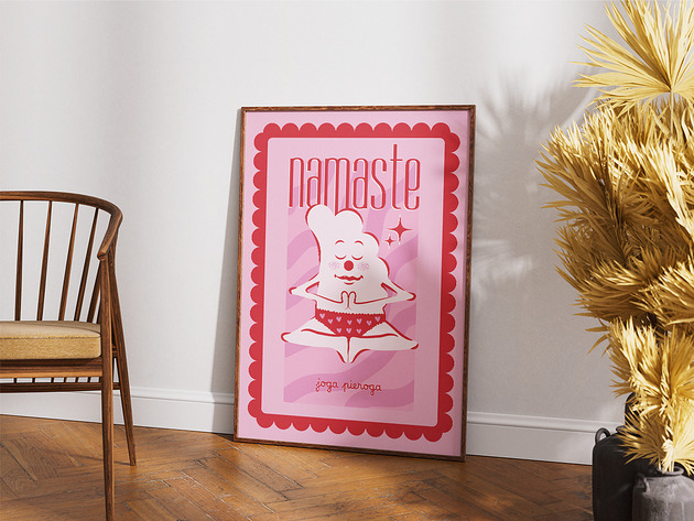 plakaty Plakat Joga Pieroga Namaste