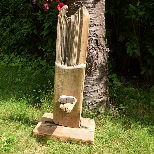 świeczniki i świece Świecznik drewniany, stara deska loft japandi /18/ rękodzieło handmade
