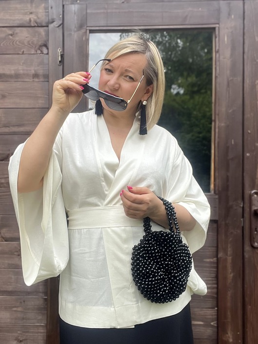ubrania różne Kimono krótkie Cream