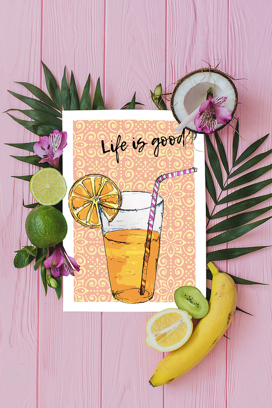 Kartka okolicznościowa "Summer drinks" Joanna Klupś