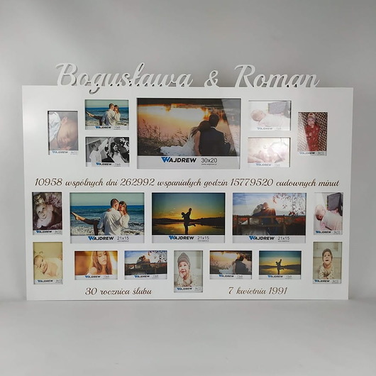 ramki na zdjęcia Multirama ramka na zdjęcia Imiona  19 zdjęć  grawer rocznica
