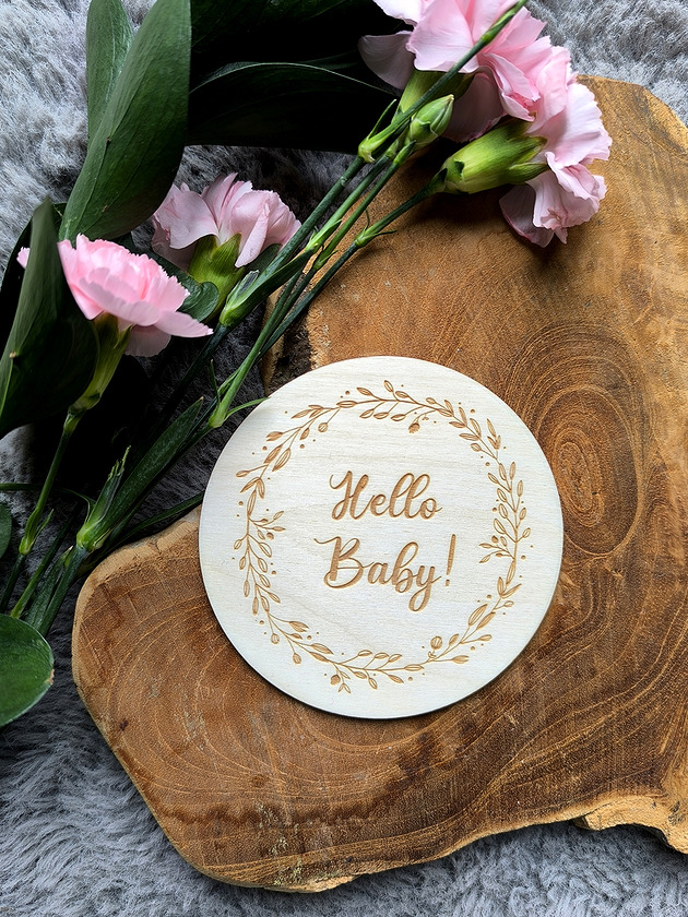 akcesoria dziecięce - różne Tabliczka do zdjęć "Hello Baby"