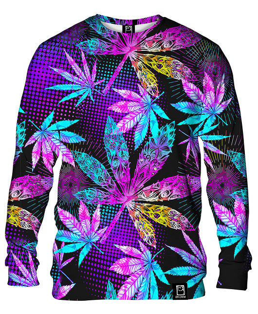 bluzy męskie Bluza Bez Kaptura Męska DR.CROW Weed