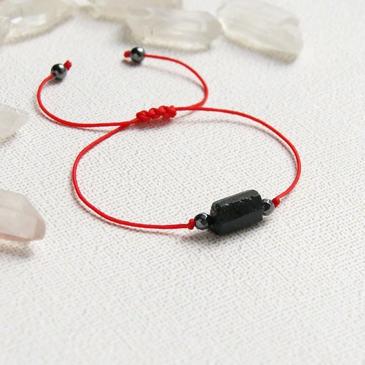 bransoletki z kamieni naturalnych Ochronna bransoletka - czarny turmalin..