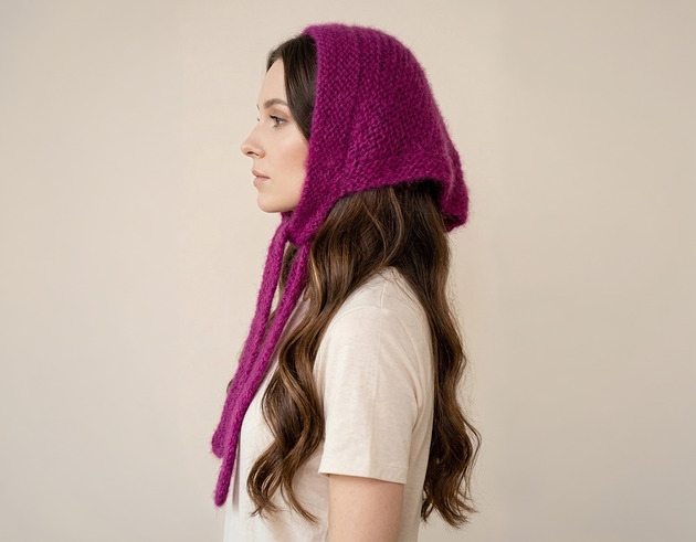 czapki damskie Chustka karmazynowa