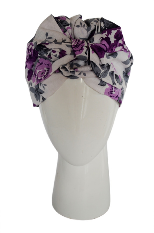 czapki damskie Turban z lnu
