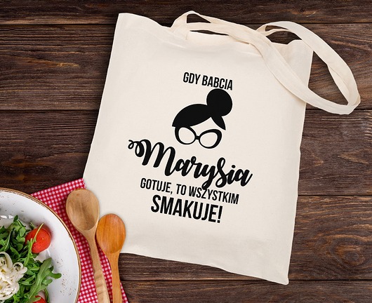 Torba z nadrukiem -Babcia gotuje- imię (220g) AllbagAllprints