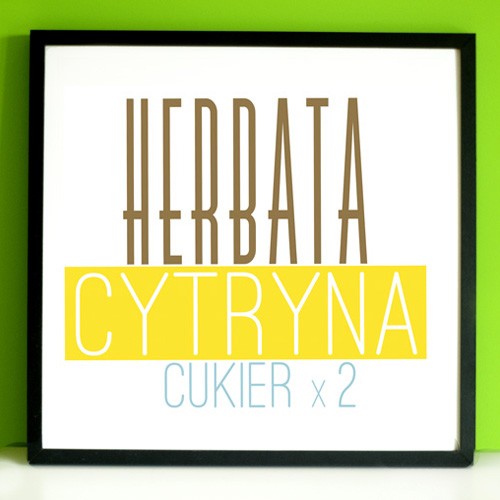 Jaką herbatę pijesz? Plakat ONE MUG A DAY