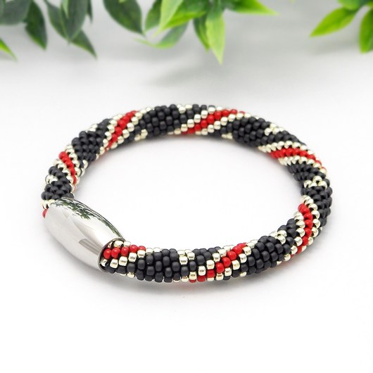  Bransoletka Koralikowa "Coral Snake" Ilovehandmade