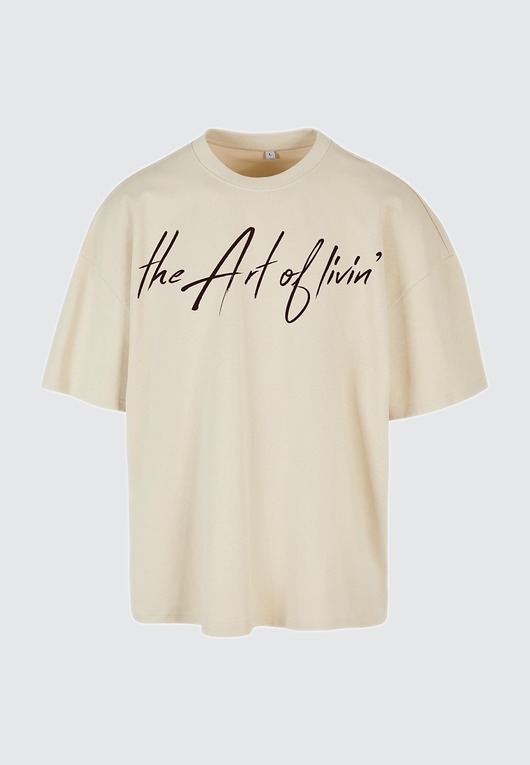 t-shirty męskie T-shirt BOXY fit super heavy kremowy