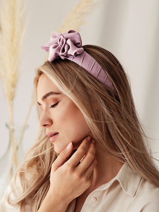 opaski do włosów LILAC silk
