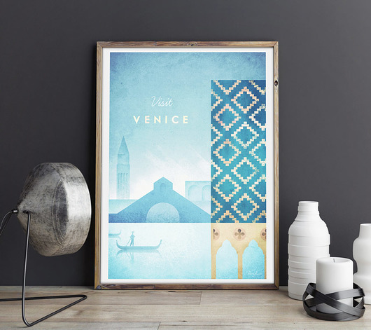Wenecja - vintage plakat 50x70 cm minimalmill