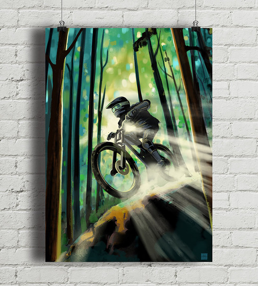 plakaty Forest biker  - plakat rowerowy
