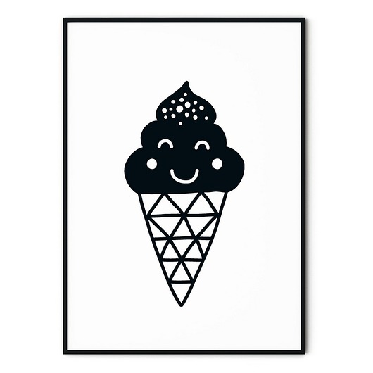 Plakat skandynawski dla dzieci Lody myscandi