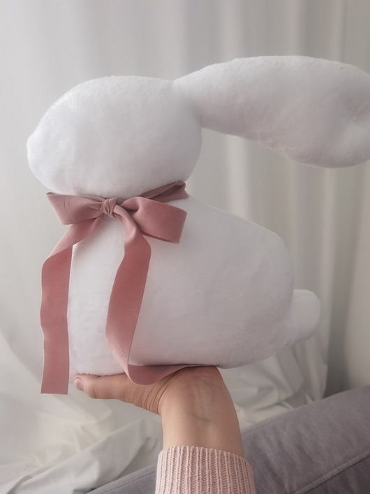 poduszki do pokoju dziecka Poduszka ozdobna - maskotka personalizowana - królik (kolory)