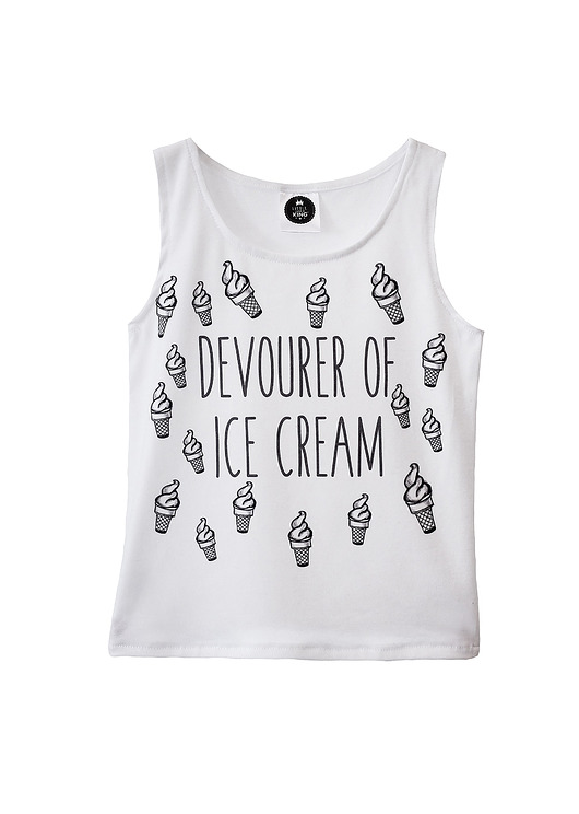 tank top devouer od ice cream  Little Gold King