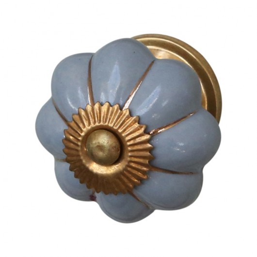 Gałka meblowa Fleur niebieska MIA home