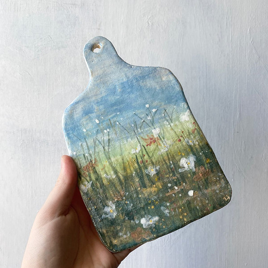 figurki i rzeźby Ceramiczna deska dekoracyjna