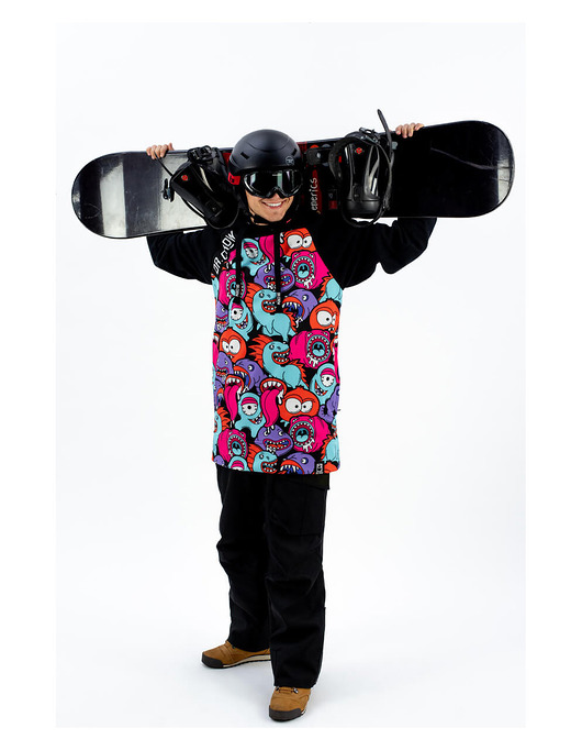 bluzy męskie Męska Bluza Snowboard DR.CROW Colorful Monsters