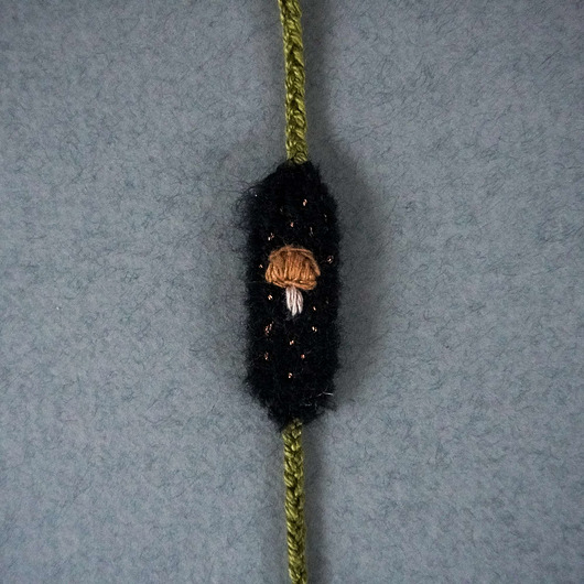 bransoletki - inne Bransoletka dla jesieniary - ręcznie robiona - grzybek