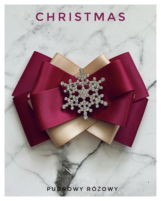 broszki Brosza ze śnieżynką gwiazdką Mikołajki Święta