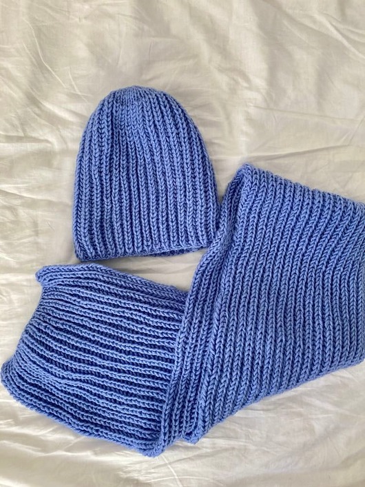 czapki damskie Komplet czapka i szal handmade z wełną