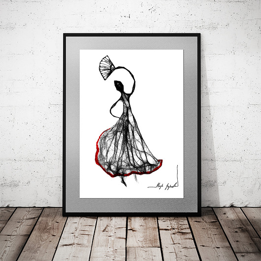 GRAFIKA 140 - Flamenco Maja Gajewska