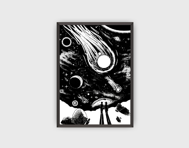 grafiki i ilustracje Plakat Wielki Kosmos